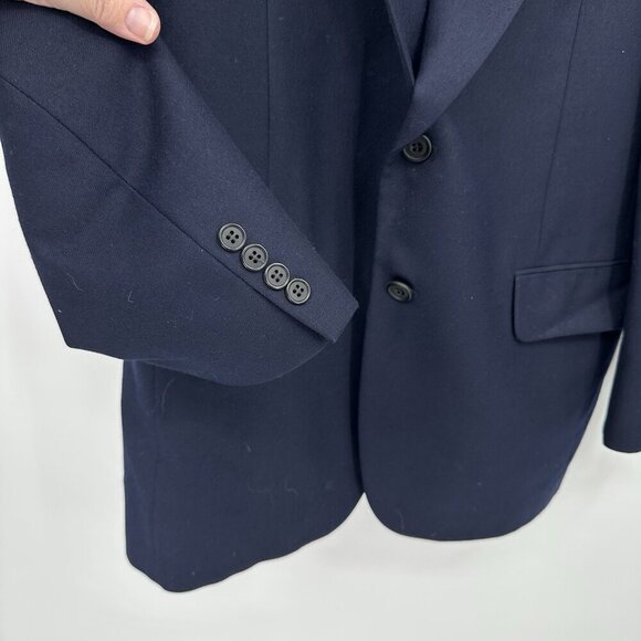 vintage 90s PAUL STUART jacket blazer sport coat two button wool tweed blue 38R - Picture 1 of 12